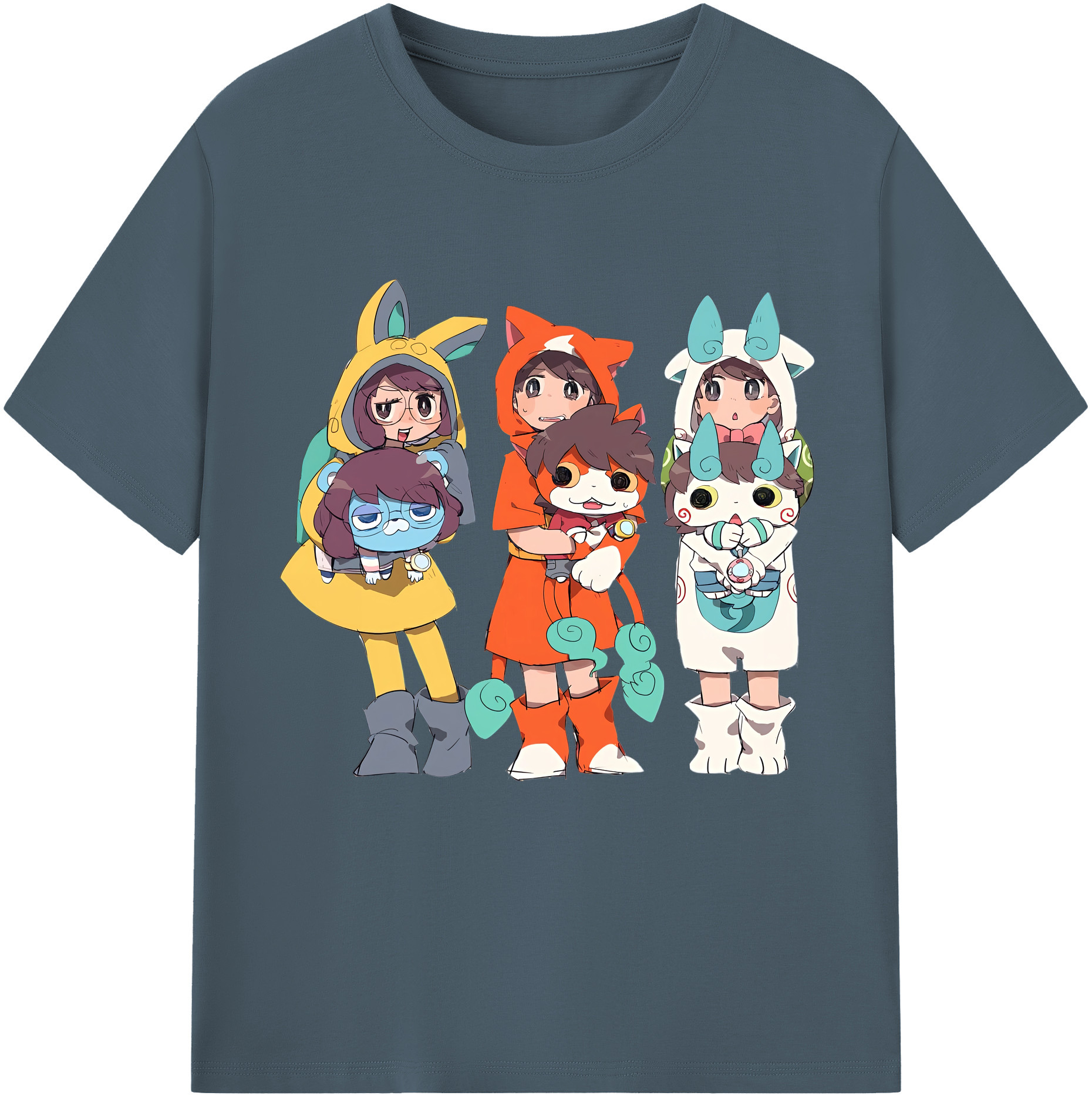 （画像用） 妖怪ウォッチ Yo-kai Watch 綿100％半袖Tシャツ（フロントプリント）
